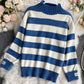 Simple stripe long sleeve sweater  060