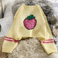 Lovely strawberry long sleeve sweater  052