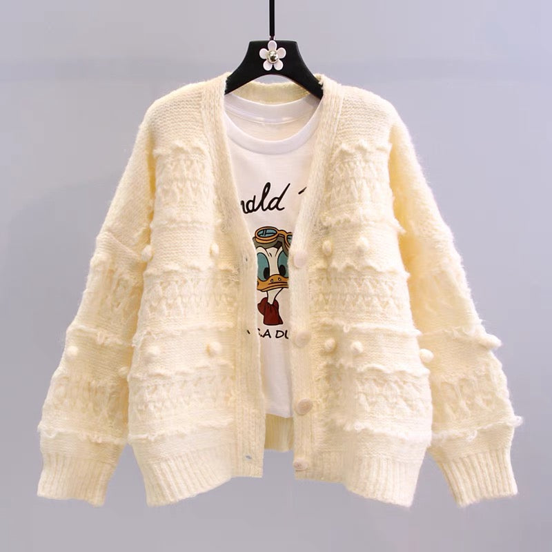 Cute cardigan long sleeve sweater  016