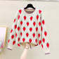 Lovely loose strawberry sweater  051