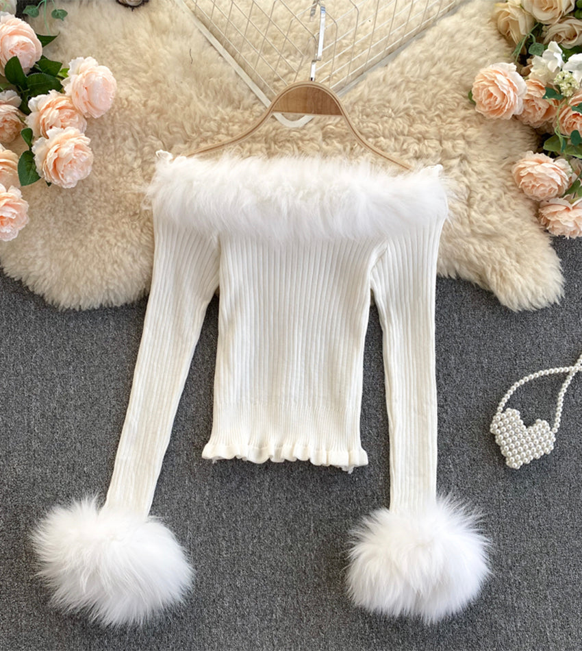 Stylish long sleeve knitted sweaters  054
