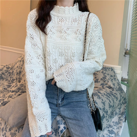 Stylish long-sleeved sweater  035