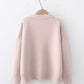 Simple round neck sweater long sleeve sweater  043