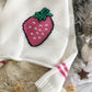 Lovely strawberry long sleeve sweater  052