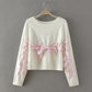 Cute lace up sweater  042