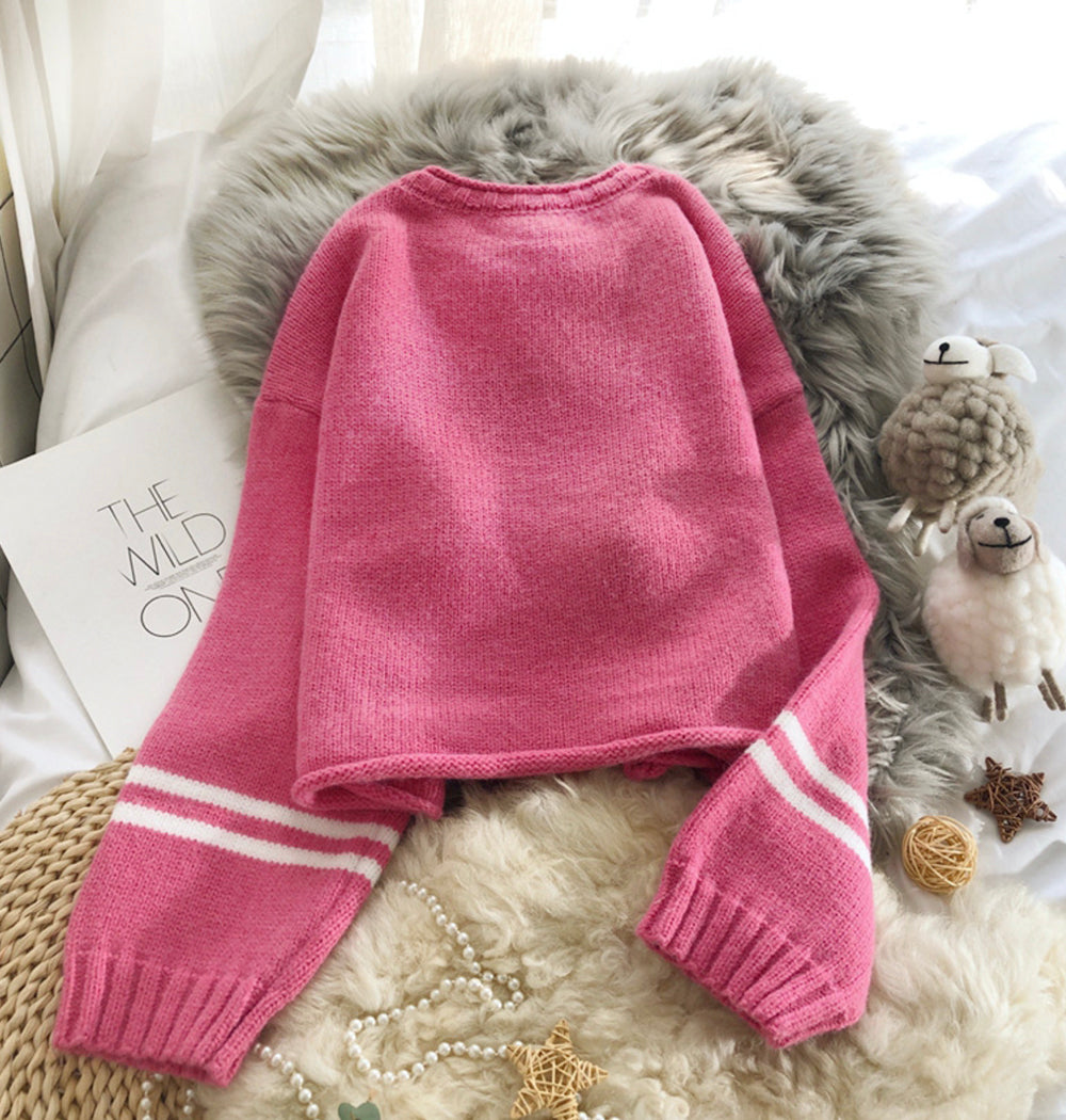 Lovely strawberry long sleeve sweater  052