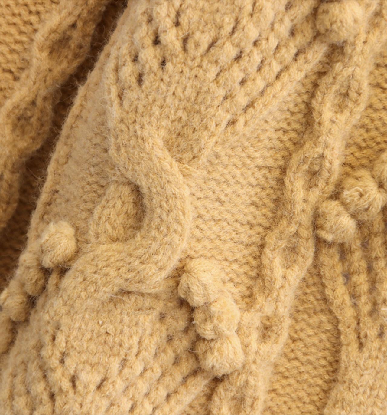 Retro knitted twist long sleeve sweater  014