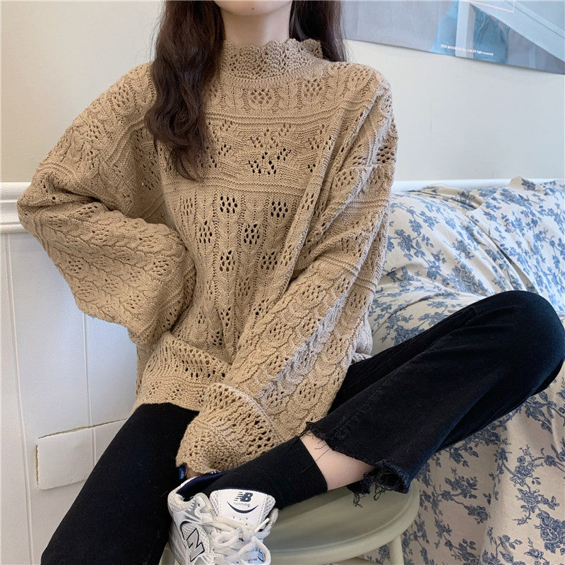 Stylish long-sleeved sweater  035