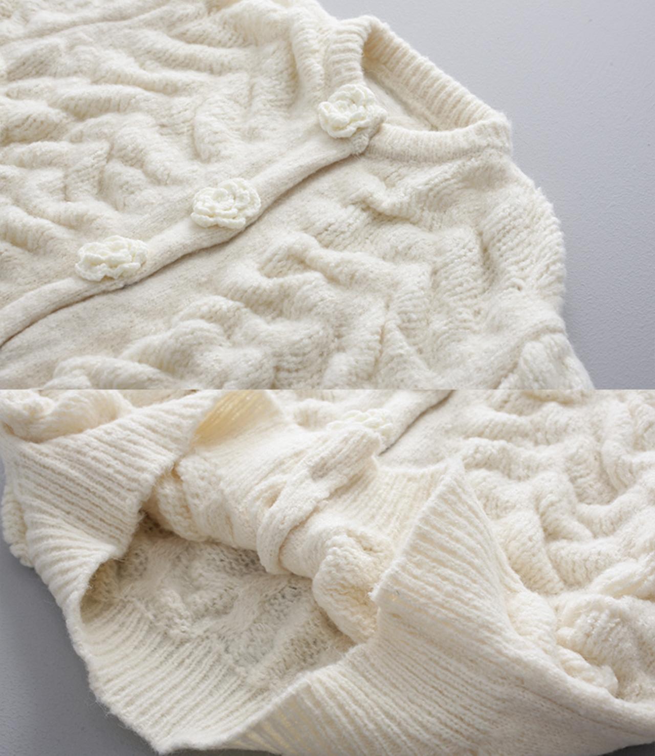 Lovely flowers long sleeve cardigan sweater  027