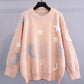 Cute star moon long sleeve sweater  032