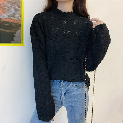 Stylish long-sleeved sweater  035