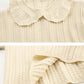 Cute long-sleeved lapel sweater 001
