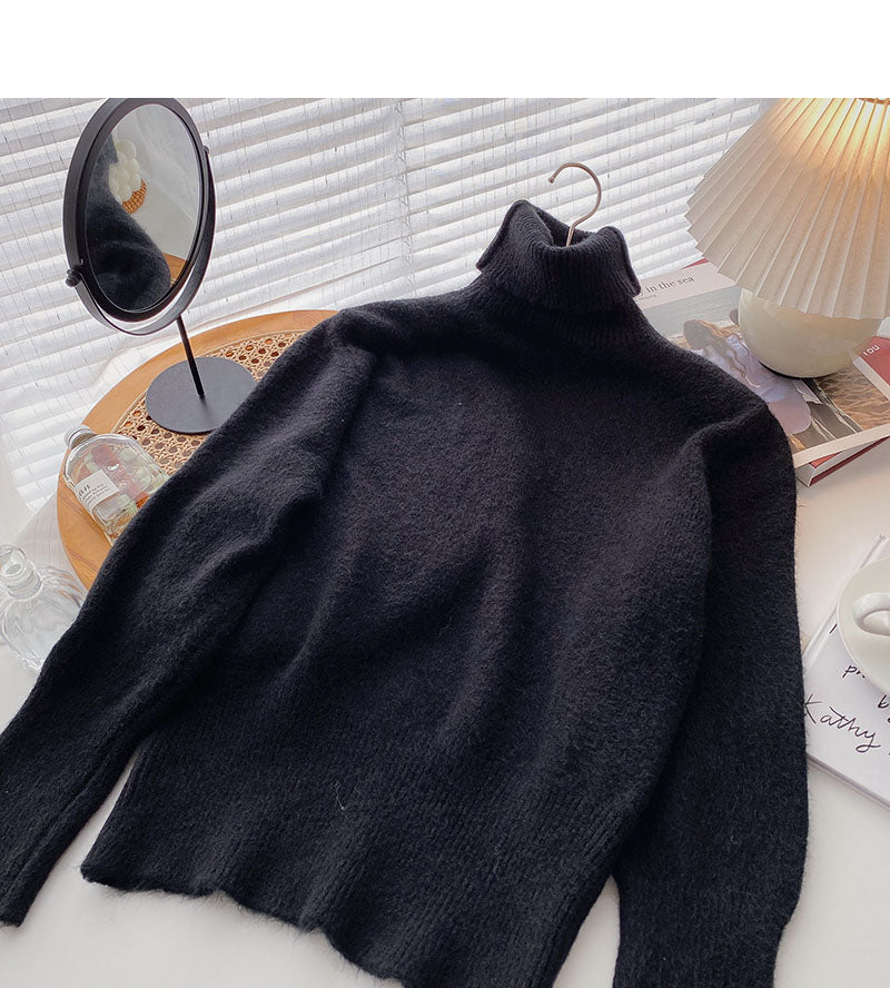 Korean version lazy temperament thin loose Pullover long sleeve top  5932