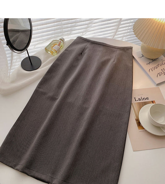 Split design, casual and versatile, popular high waist A-line skirt  5701