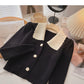 Color matching small flower button knitted sweater  6469