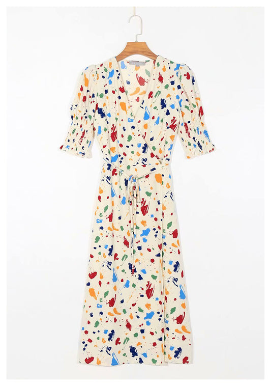 Fashion sexy irregular print wrap skirt knee length skirt women  7054