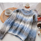 A slim tie dyed long sleeved shirt with a sense of minority design  5944
