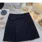 Age reducing design, slim high waist pleated skirt  5662