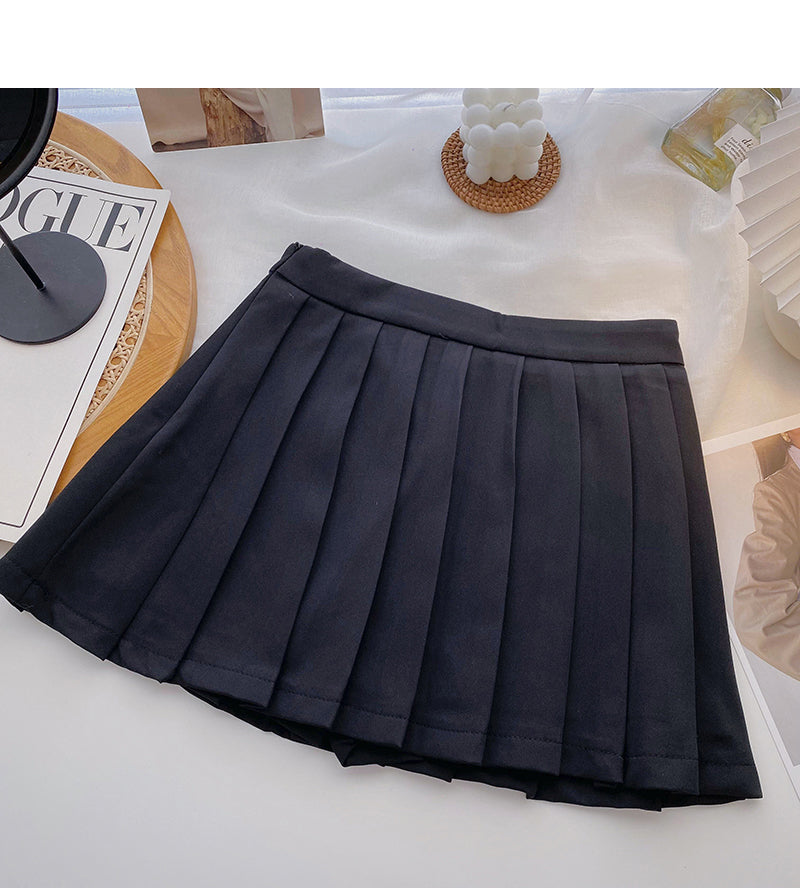 Temperament aging college style high waist A-line skirt  5580