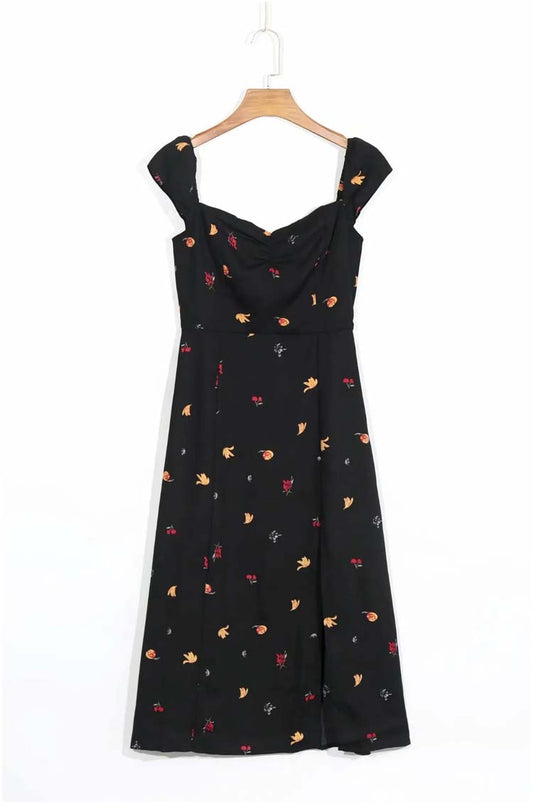 Romantischer und frischer pastoraler bedruckter Rock, einfach und schmal 7122