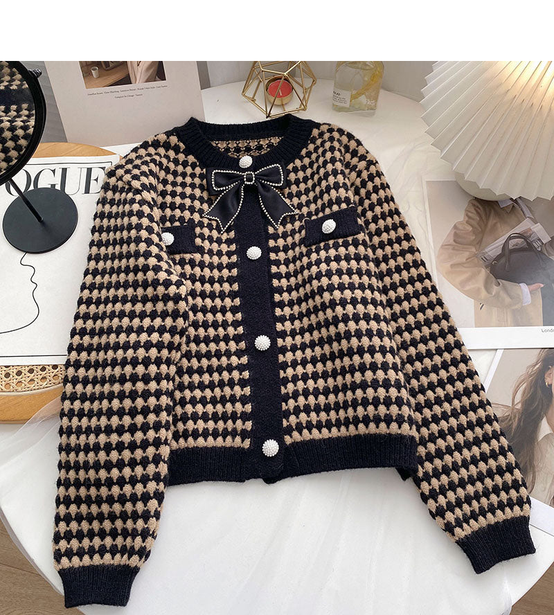 New Korean fashionable xiaoxiangfeng bow sweater  6026