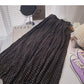 Irregular plaid skirt women's slim high waist elastic A-shaped long skirt  5807