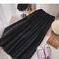 Korean version slim sweet hollowed out floral A-line skirt  5818