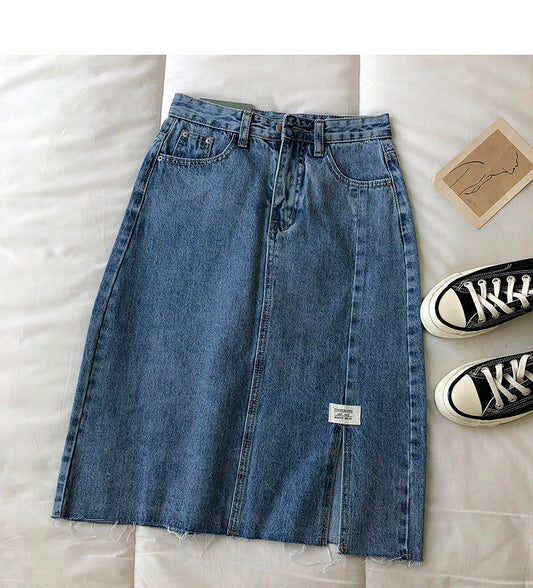 New slim, high waist, harbor style, medium length skirt  5684