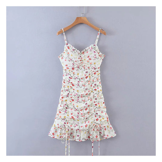 Blumen-Strapsrock im Nischendesign mit Rüschenbesatz 7148