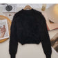 Korean soft waxy lazy and versatile long sleeve Pullover Top  5952