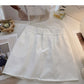 Casual solid color basic versatile high waist short skirt  5654