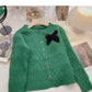 Single breasted Vintage crew neck sweater coat  6192