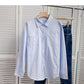 Solid shirt versatile casual design  6394