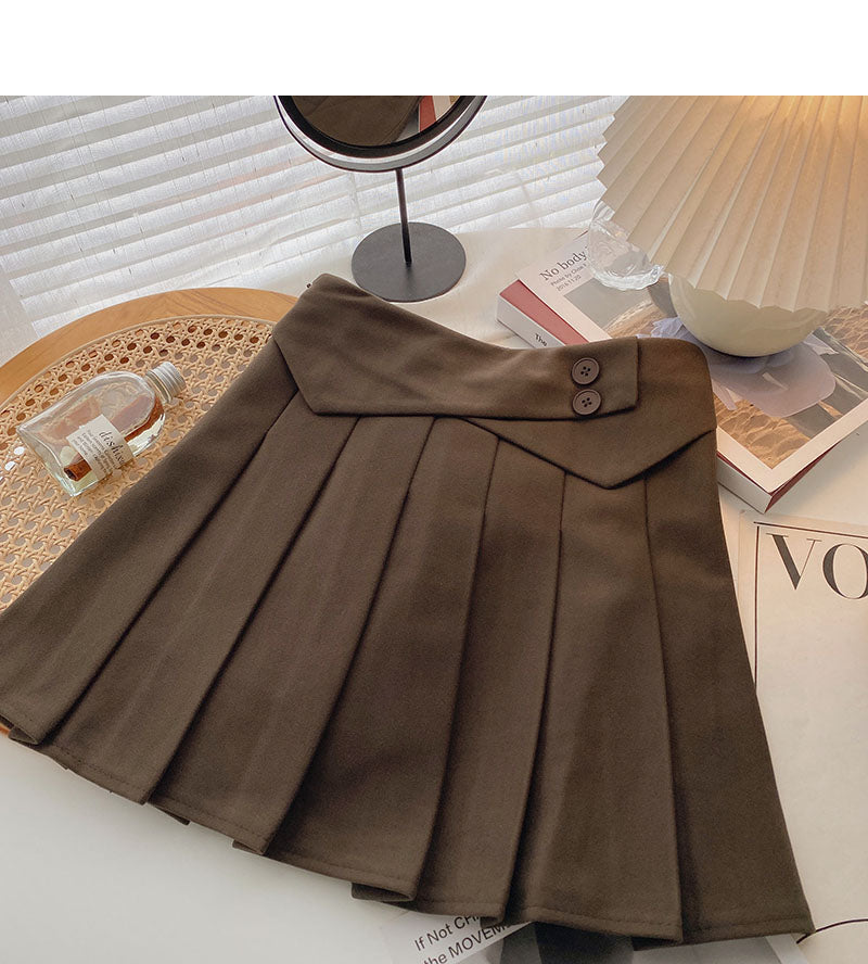 Pleated skirt for women slim fashion high waist A-line skirt fashion  5440