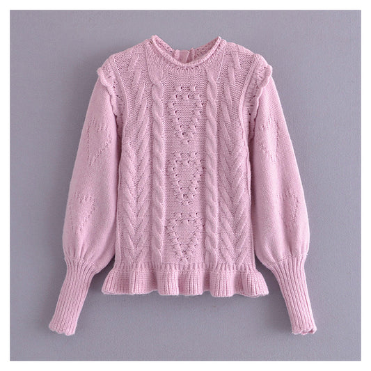 Vintage Palace Style Bubble Sleeve Sweater  7308