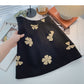 Flocked jacquard retro skirt, slim high waist A-line skirt  5459
