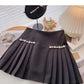 Korean diamond inlaid chain design foreign style high waist skirt  5656