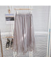 Versatile slim draped high waist A-line skirt  5806