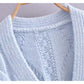 Artificial jewelry button knitted sweater cardigan coat  7461
