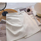Koreanischer zerknitterter Hip Wrap unregelmäßiger dünner A-förmiger PU-Lederrock mit hoher Taille 5591