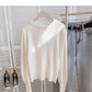 Solid basic sweater Crew Neck Long Sleeve Sweater  6146