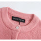 Versatile synthetic gem button knit sweater jacket  7227