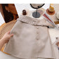Korean fashion irregular button high waist thin wrap hip leather skirt  5532