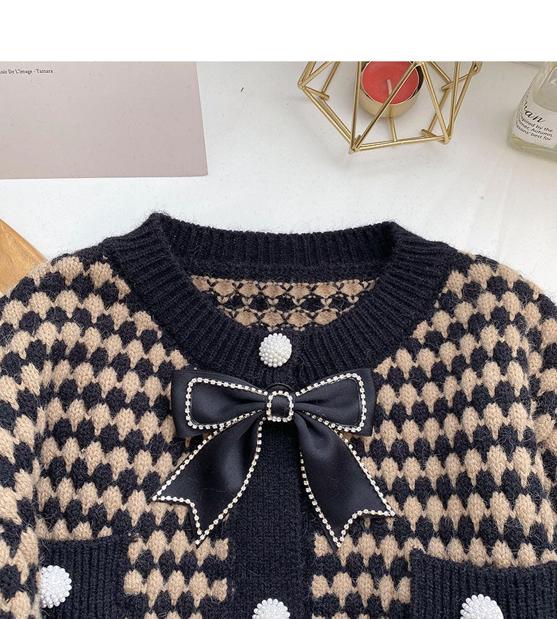 New Korean fashionable xiaoxiangfeng bow sweater  6026
