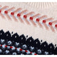Lazy jacquard loose knit stitched Vintage sweater  7490