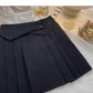 Age reducing design, slim high waist pleated skirt  5662