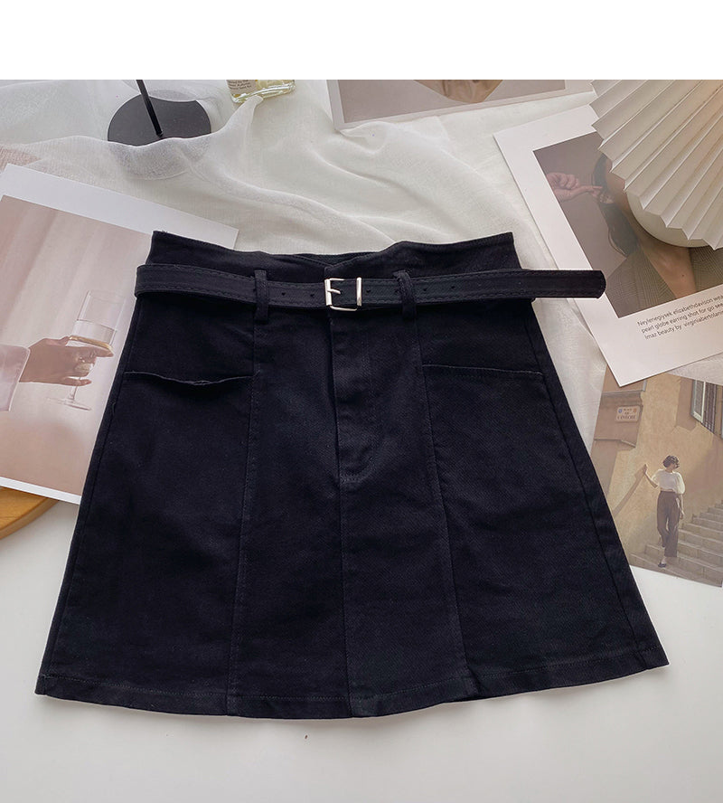 Korean simple casual versatile anti light skirt  5632