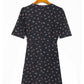 Kleid 7051 der französischen Minderheitsmode mit sexy Wellen-Punkt-Blumendruck