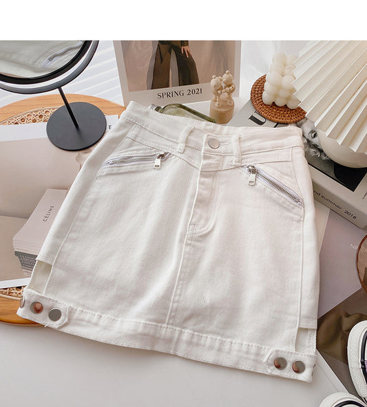 Korean slim design hollow out A-shaped skirt  5648