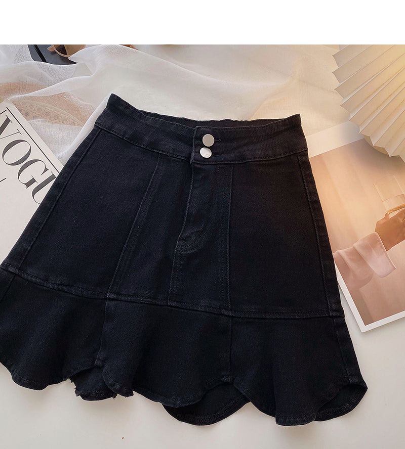 Korean style slim and age reducing Ruffle Skirt  5661